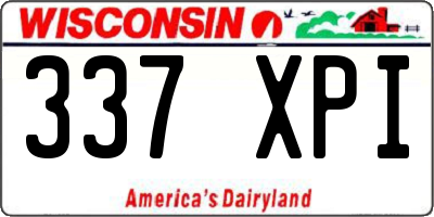 WI license plate 337XPI