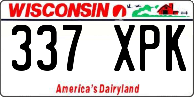 WI license plate 337XPK