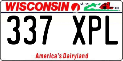 WI license plate 337XPL