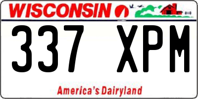 WI license plate 337XPM