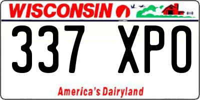 WI license plate 337XPO
