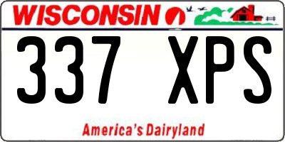 WI license plate 337XPS