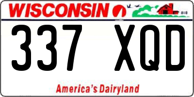 WI license plate 337XQD