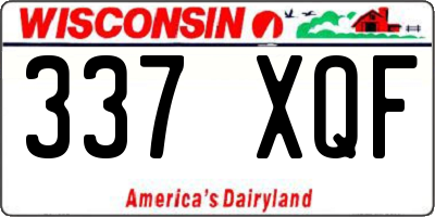 WI license plate 337XQF