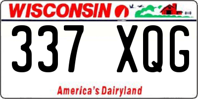 WI license plate 337XQG