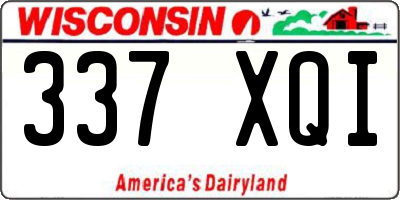 WI license plate 337XQI