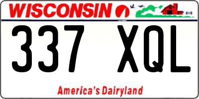 WI license plate 337XQL