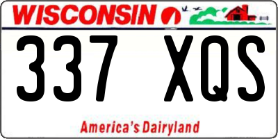 WI license plate 337XQS