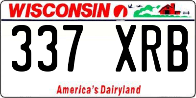 WI license plate 337XRB