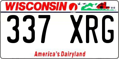 WI license plate 337XRG
