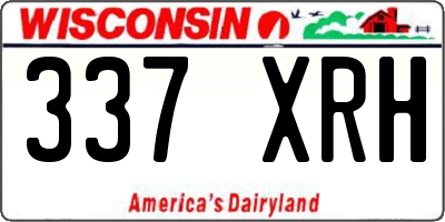 WI license plate 337XRH
