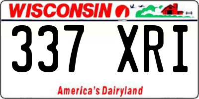 WI license plate 337XRI