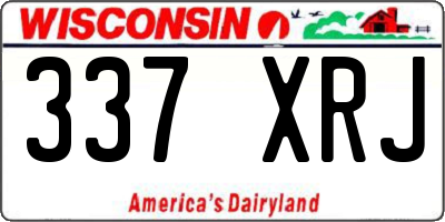 WI license plate 337XRJ