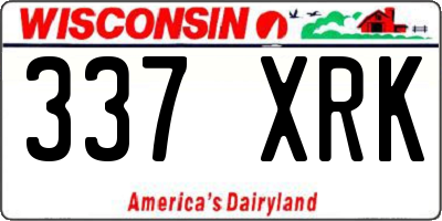 WI license plate 337XRK