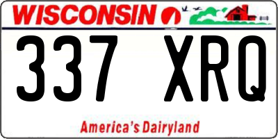WI license plate 337XRQ