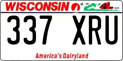 WI license plate 337XRU