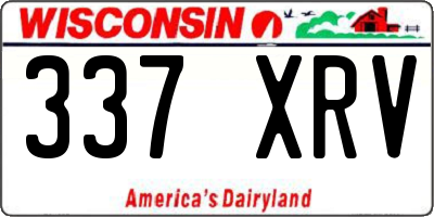 WI license plate 337XRV