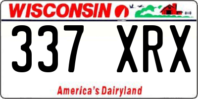 WI license plate 337XRX