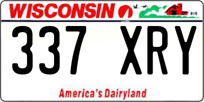 WI license plate 337XRY
