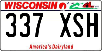 WI license plate 337XSH