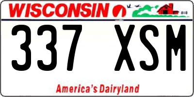 WI license plate 337XSM