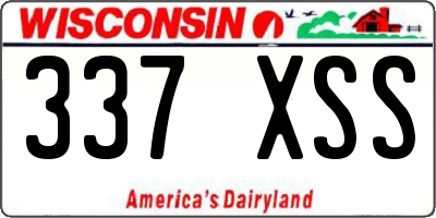 WI license plate 337XSS