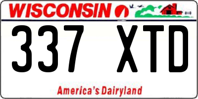 WI license plate 337XTD
