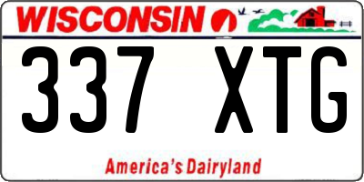 WI license plate 337XTG
