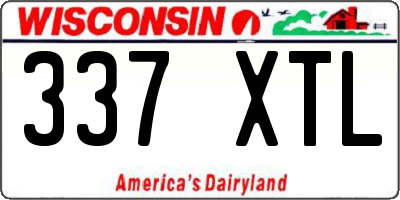WI license plate 337XTL