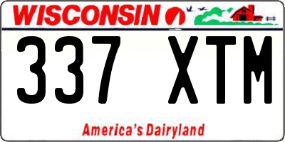 WI license plate 337XTM