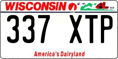 WI license plate 337XTP