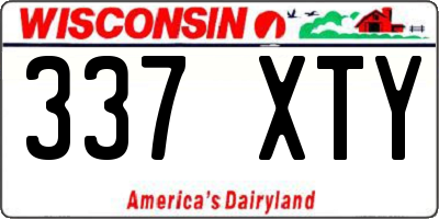 WI license plate 337XTY
