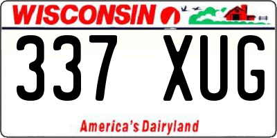 WI license plate 337XUG