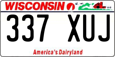 WI license plate 337XUJ