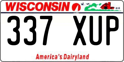 WI license plate 337XUP