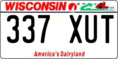 WI license plate 337XUT