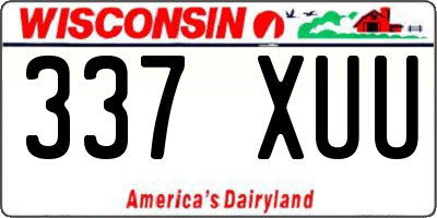 WI license plate 337XUU
