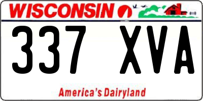 WI license plate 337XVA