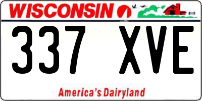 WI license plate 337XVE