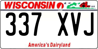 WI license plate 337XVJ