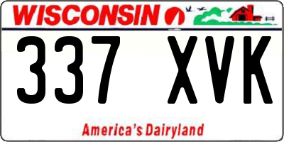 WI license plate 337XVK