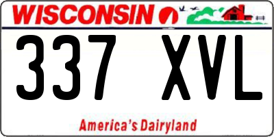 WI license plate 337XVL