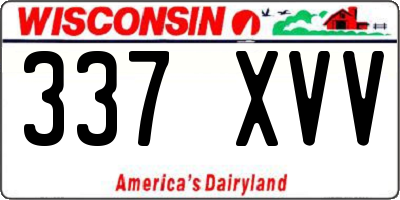 WI license plate 337XVV