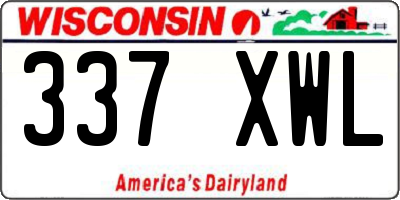 WI license plate 337XWL