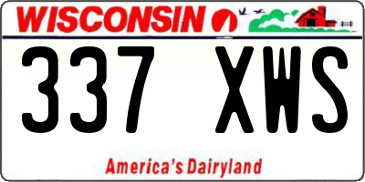 WI license plate 337XWS