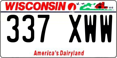 WI license plate 337XWW