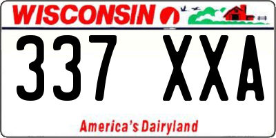 WI license plate 337XXA