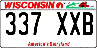 WI license plate 337XXB