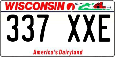 WI license plate 337XXE