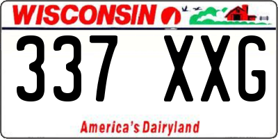 WI license plate 337XXG